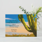 デザートサグアーロカボスウェディングレセプションテンプレート 招待状 (スタンド正面)