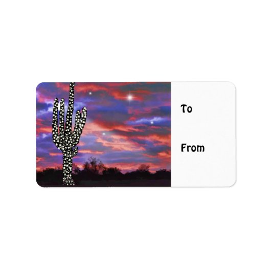 デザートサグアーロサボスのクリスマスライト ラベル (正面)