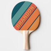 デザートサボスはっきりしたサンストライプのライズ（名前） 卓球ラケット (裏面)