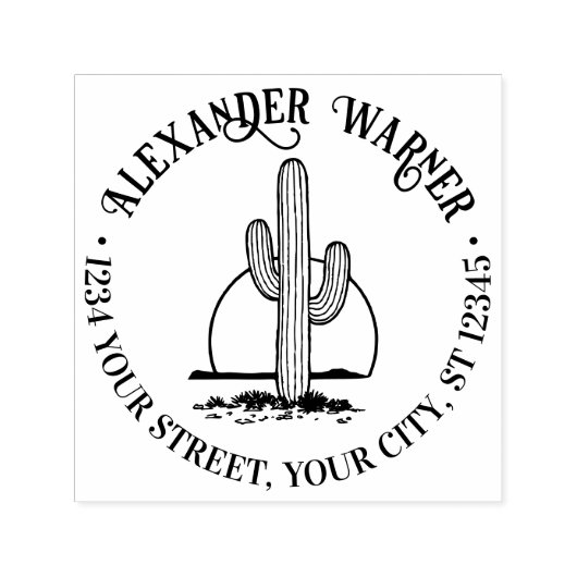 デザートサボスアゲンサンネーム差出人住所 セルフインキングスタンプ (デザイン)