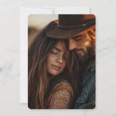 デザートサボスウエスタンモノグラム日付を保存 招待状 (裏面)