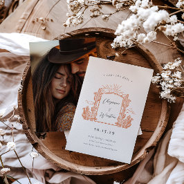 デザートサボスウエスタンモノグラム日付を保存 招待状