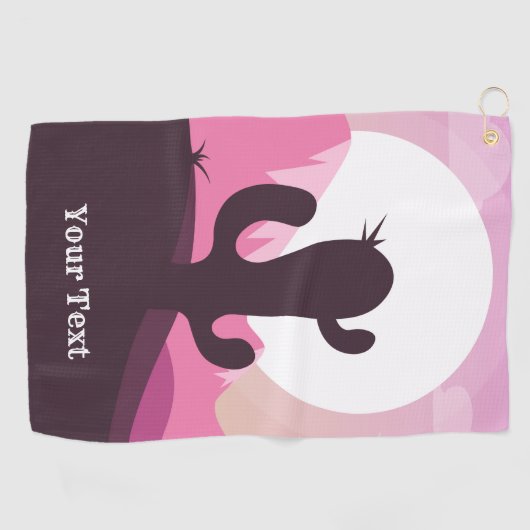 デザートサボスカスタム文字ゴルフタオル ゴルフタオル (横)