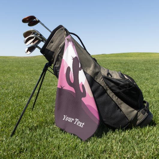 デザートサボスカスタム文字ゴルフタオル ゴルフタオル (グリーン)