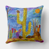 デザートサボスカラフル朝の装飾枕 クッション (裏面)