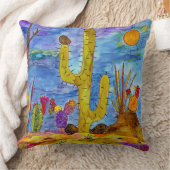 デザートサボスカラフル朝の装飾枕 クッション (ブランケット)