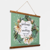 デザートサボスサキュント金ゴールドウェルカムウォール 吊り下げ型タペストリー (傾斜あり)