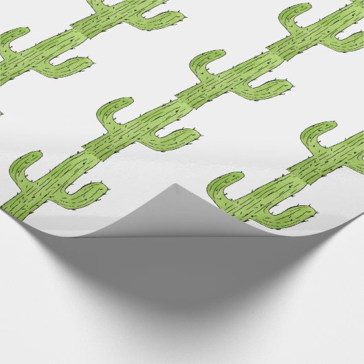 デザートサボスデザートプラントサボスツリーデザイン ラッピングペーパー (角)