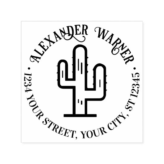 デザートサボスネーム差出人住所 セルフインキングスタンプ (デザイン)