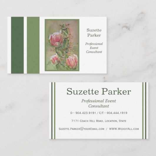 デザートサボスフラワーイベントプランナー 名刺 (正面/裏面)