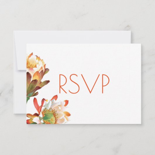 デザートサボスフラワーウェディングRSVP 出欠カード (正面)