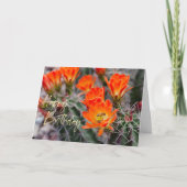 デザートサボスフラワーズ&ビー |カスタム誕生日 カード (正面)