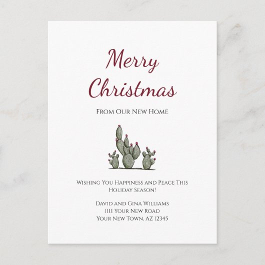 デザートサボスメリークリスマスニューホームムービング 案内ポストカード (正面)