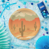 デザートサボスランドスケープデザイン紙プレート ペーパープレート (パーティー)