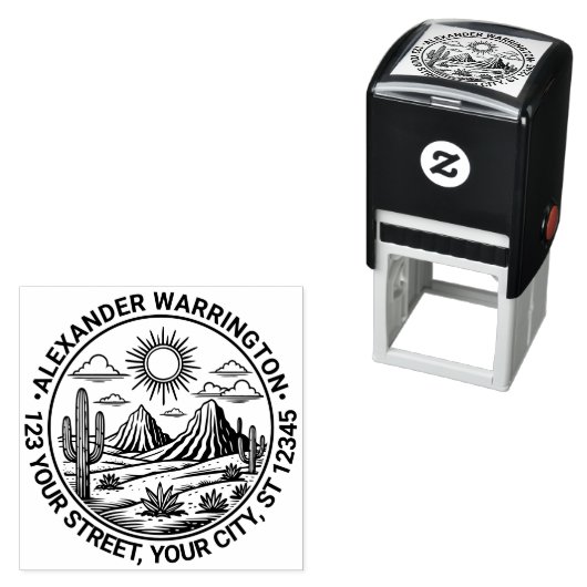 デザートサボスランドスケープ#2名差出人住所 セルフインキングスタンプ (インサイチュ)