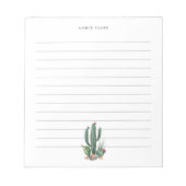 デザートサボス開花 |砂漠のテーマが並ぶ ノートパッド (正面)