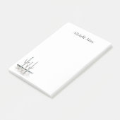 デザートサボツ白黒南西 ポストイット (アングル)