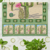 デザートサボテンのキッチンタオル キッチンタオル (折り畳み)