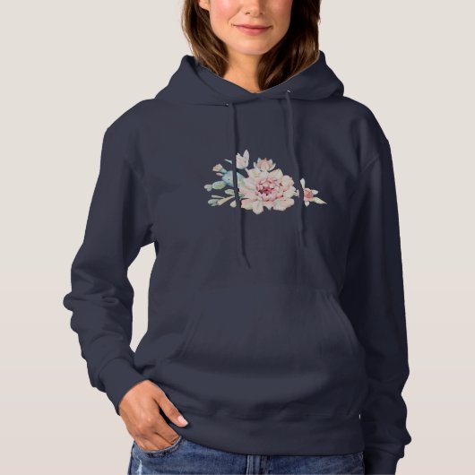 デザートサボテンの花アート パーカ (正面)