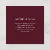 デザートサボテン抽象芸術多肉性インテリアデザイナー スクエア名刺 (裏面)