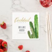 デザートサボテン葉水カラーカクテルパーティー スタンダードカクテルナプキン (インサイチュ)