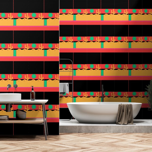 デザートサボテン 壁紙 (浴室)