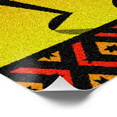 デザートサンサクタスココペリサウスウェストデザイン ポスター (コーナー)