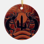 デザートサンサボテンココペリサウスウエストデコール セラミックオーナメント (正面)