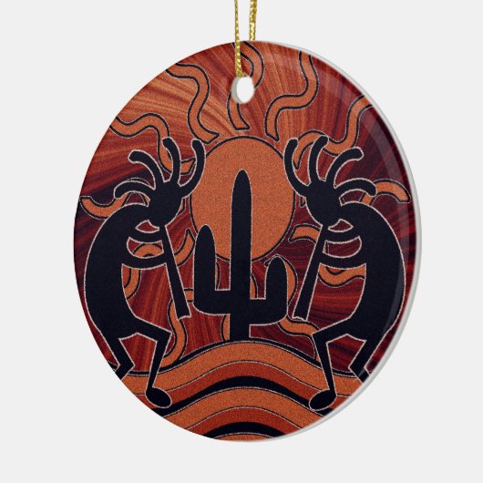 デザートサンサボテンココペリサウスウエストデコール セラミックオーナメント (左)