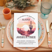 デザートサンセットウォーターカラーウェスタンバチェロレッテ 招待状