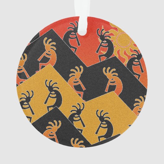 デザートサンセットココペリサウスウエストクリスマスクリスマス オーナメント (裏面)