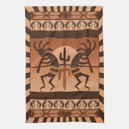 デザートサンセットココペリ南西 キッチンタオル (縦)