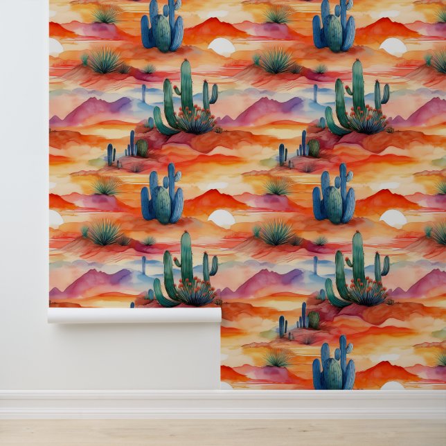 デザートサンセットサボテン山脈 壁紙 (アプリケーション)