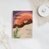 デザートサンセットデスティネーションウェディング招待状 招待状