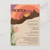 デザートサンセットデスティネーションウェディング詳細 エンクロージャーカード (正面)