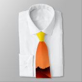 デザートサンセットネックタイでのラクダのシルエット ネクタイ (タイ)