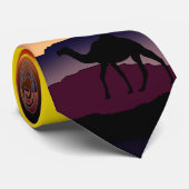 デザートサンセットネックタイでのラクダのシルエット ネクタイ (ロール)