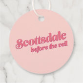 デザートサンセットバチェロレッテスコッツデールメッセージカード フェイバータグ (裏面)