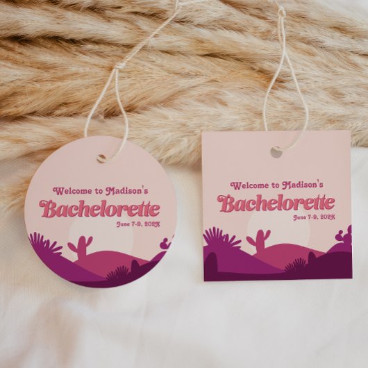 デザートサンセットバチェロレッテパーム春メッセージカード フェイバータグ