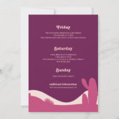 デザートサンセットパーム春バチェロレッテ旅程 招待状 (裏面)