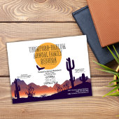 デザートサンセットファミリー懇親会招待状はがき ポストカード