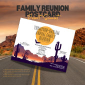 デザートサンセットファミリー懇親会招待状はがき ポストカード