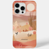 デザートサンセット抽象フラワーパーソナライズドネーム Case-Mate iPhoneケース (裏面)