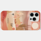 デザートサンセット抽象フラワーパーソナライズドネーム Case-Mate iPhoneケース (裏面 (横))