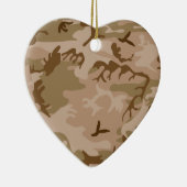 デザートサンドカモフラージュハートオーナメント セラミックオーナメント (右)