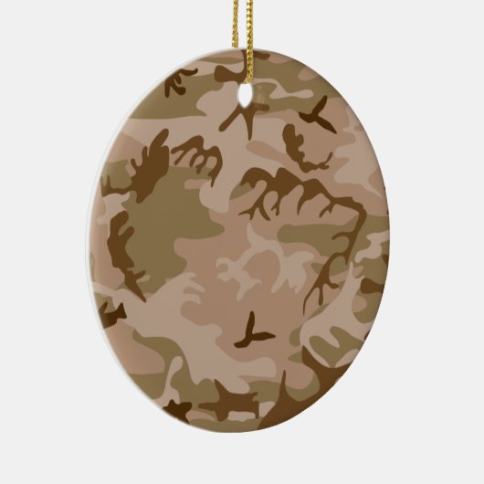 デザートサンドカモフラージュ磁器サークルオーナメント セラミックオーナメント (右)