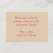 デザートサンドダイアモンズテンプルシーリング招待状 エンクロージャーカード (正面)