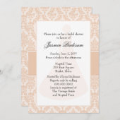 デザートサンドダマスクブライダルシャワー 招待状 (正面/裏面)