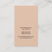 デザートサンドベージュカラー魅力的な名刺 名刺 (裏面)