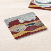 デザートサンライズ スクエアペーパーコースター (アングル)